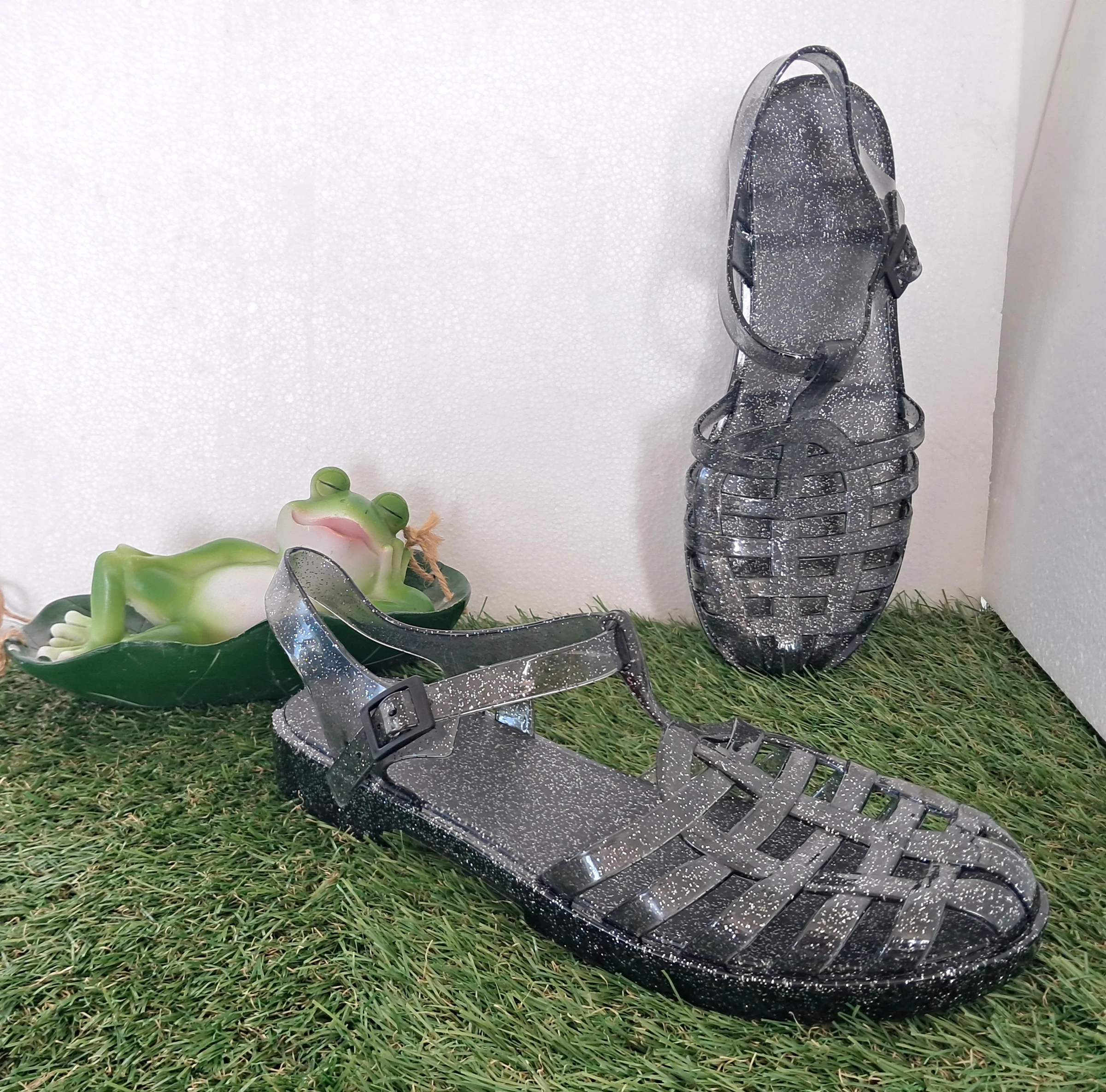 Méduses / Fifi / sandales Noir Pailettes Girly - pointure 40